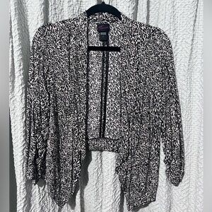 Torrid Animal Print Drape Cardigan Blazer Size 1 / 1X